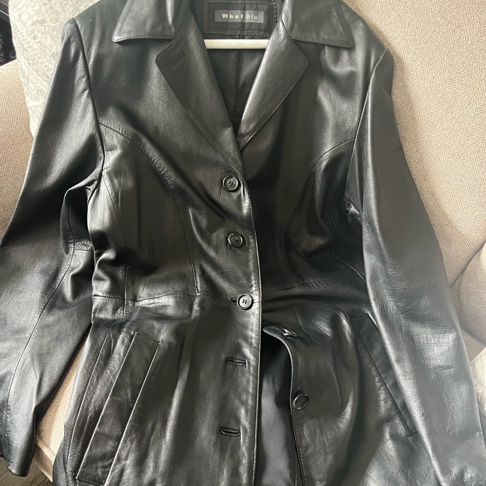 Women’s Vintage Long Leather Coat